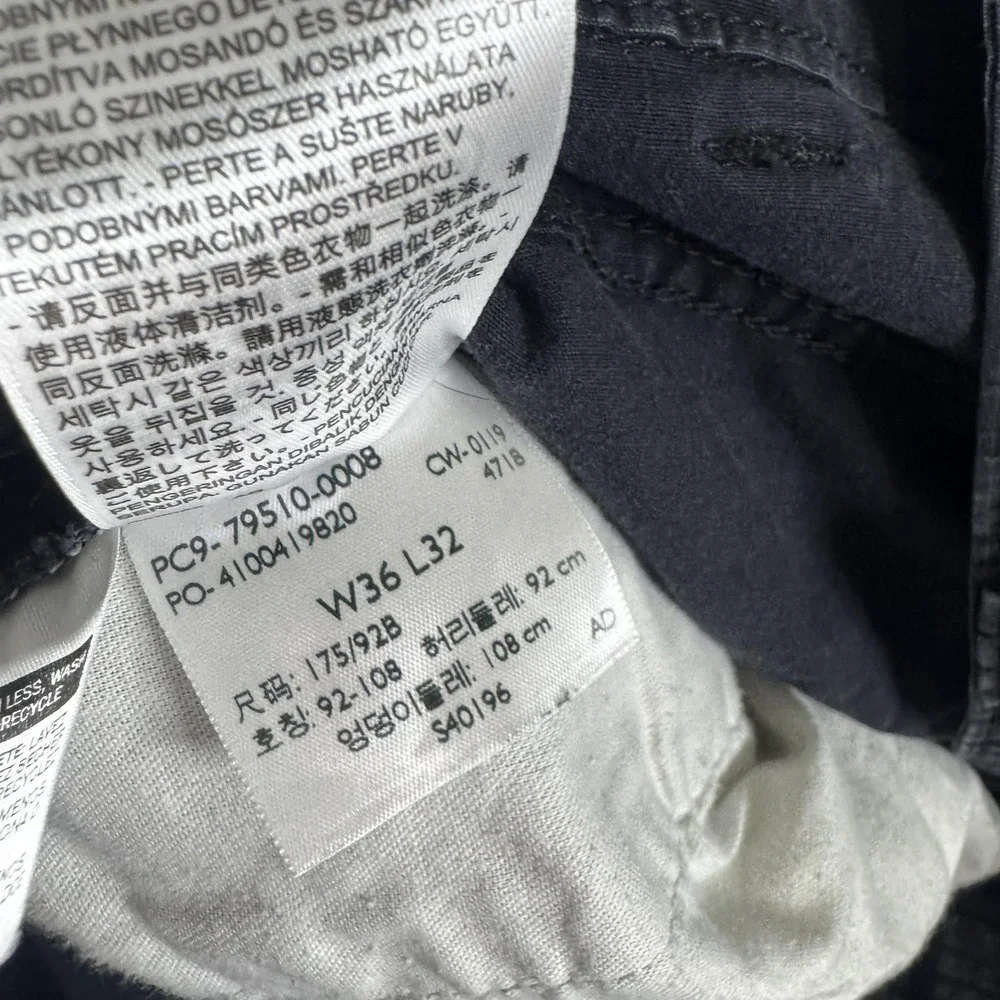 Levi's Cargo Pants Mens 36x31 Black Stretch Straight Utility Pockets Cotton
